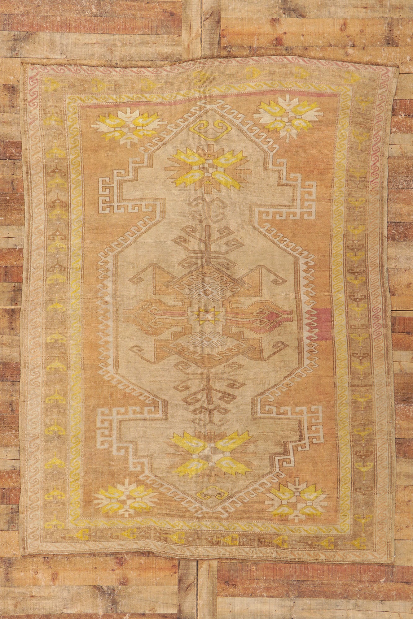 6 x 8 Vintage Turkish Oushak Rug 53673