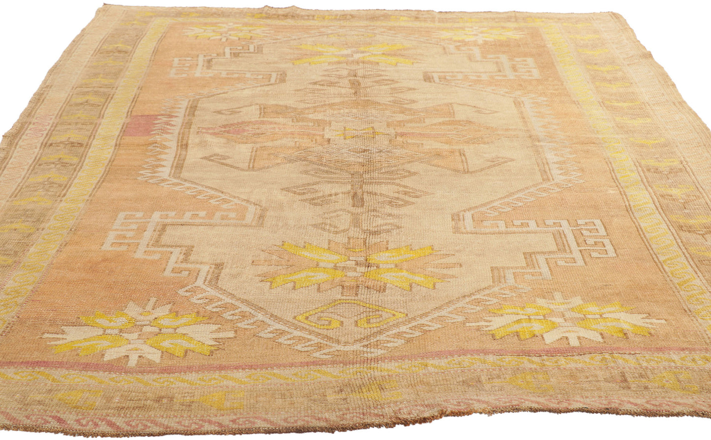 6 x 8 Vintage Turkish Oushak Rug 53673