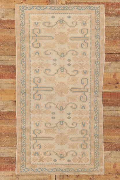 3 x 7 Vintage Turkish Oushak Rug 53675