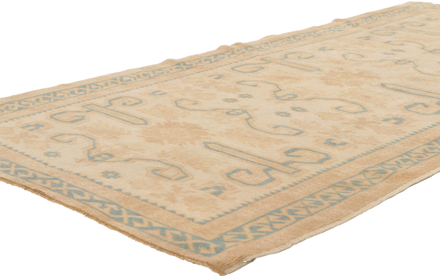 3 x 7 Vintage Turkish Oushak Rug 53675