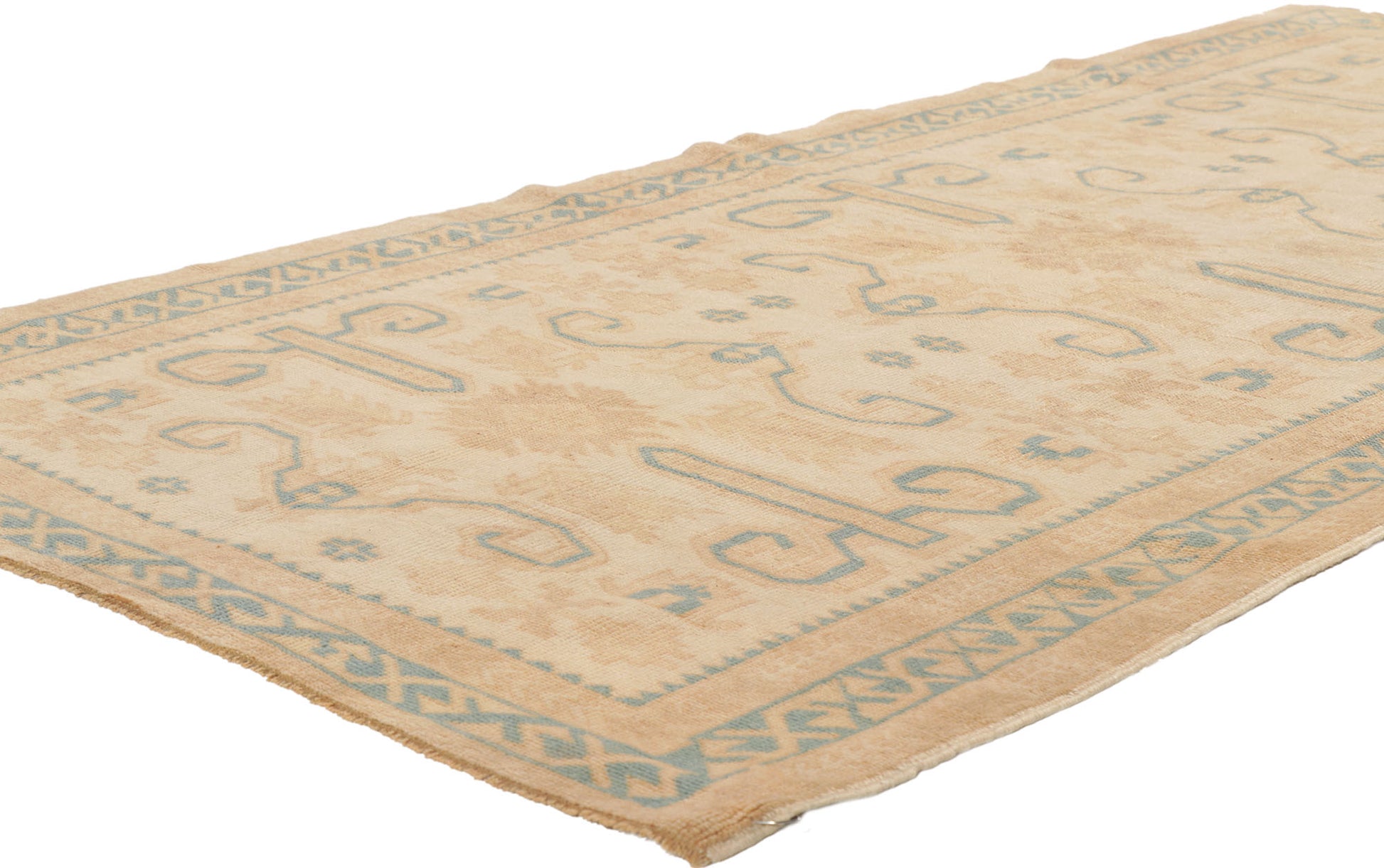 3 x 7 Vintage Turkish Oushak Rug 53675