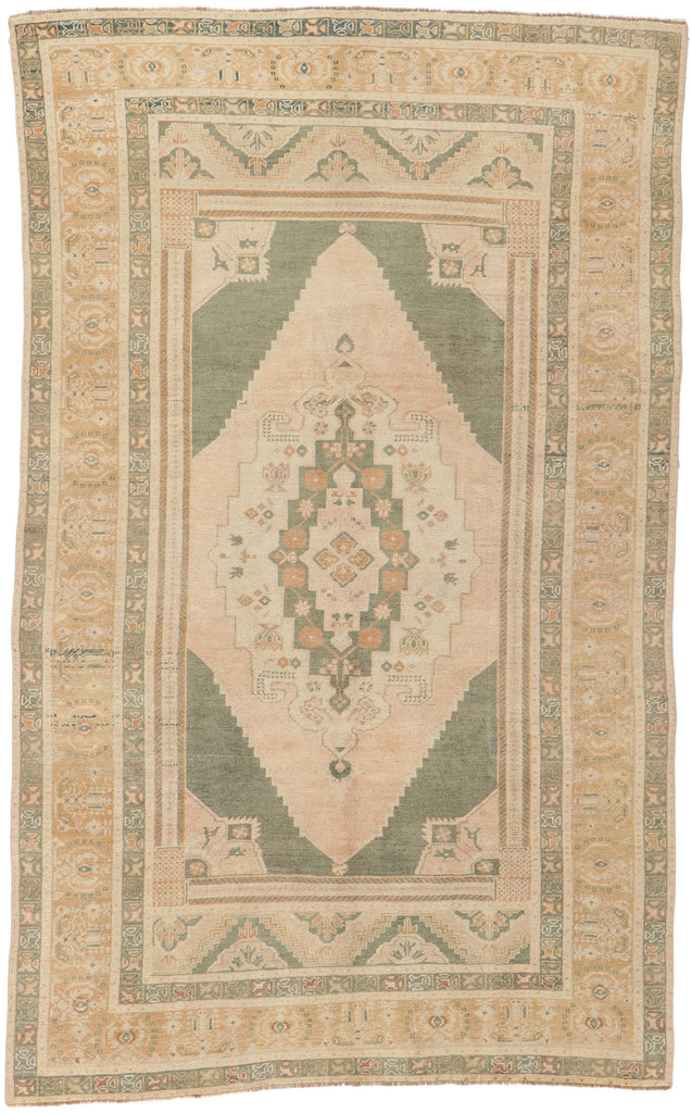 6 x 9 Vintage Turkish Oushak Rug 53678