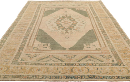 6 x 9 Vintage Turkish Oushak Rug 53678