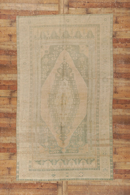 6 x 10 Vintage Turkish Oushak Rug 53686