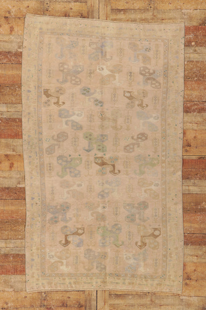4 x 7 Vintage Turkish Oushak Rug 53689