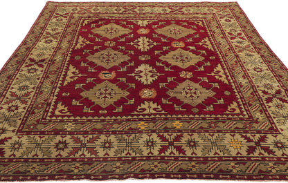 6 x 8 Vintage Turkish Oushak Rug 53695