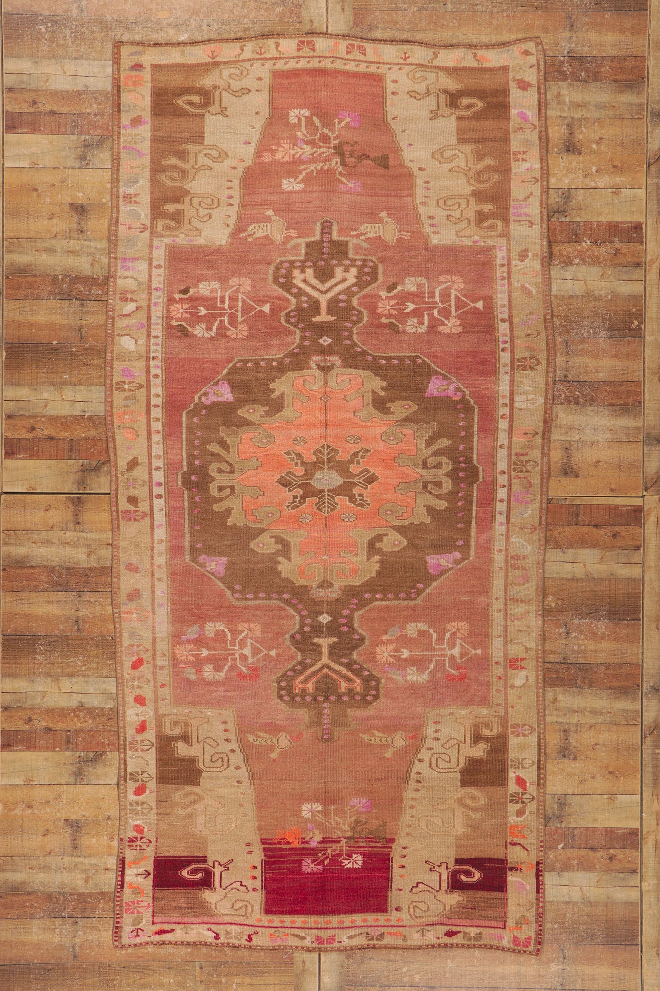6 x 11 Vintage Turkish Kars Rug 53699