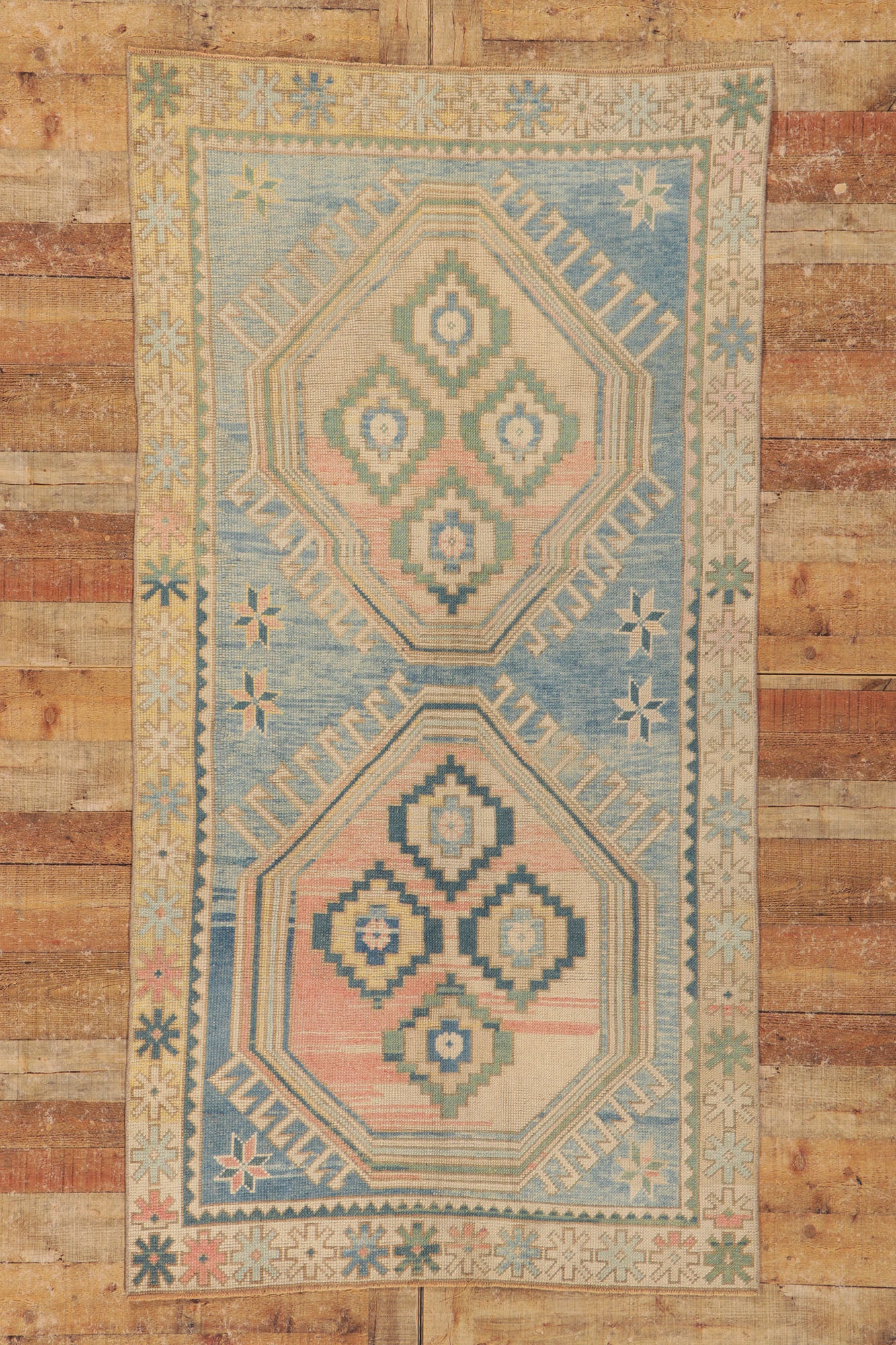 4 x 8 Vintage Turkish Oushak Rug 53703