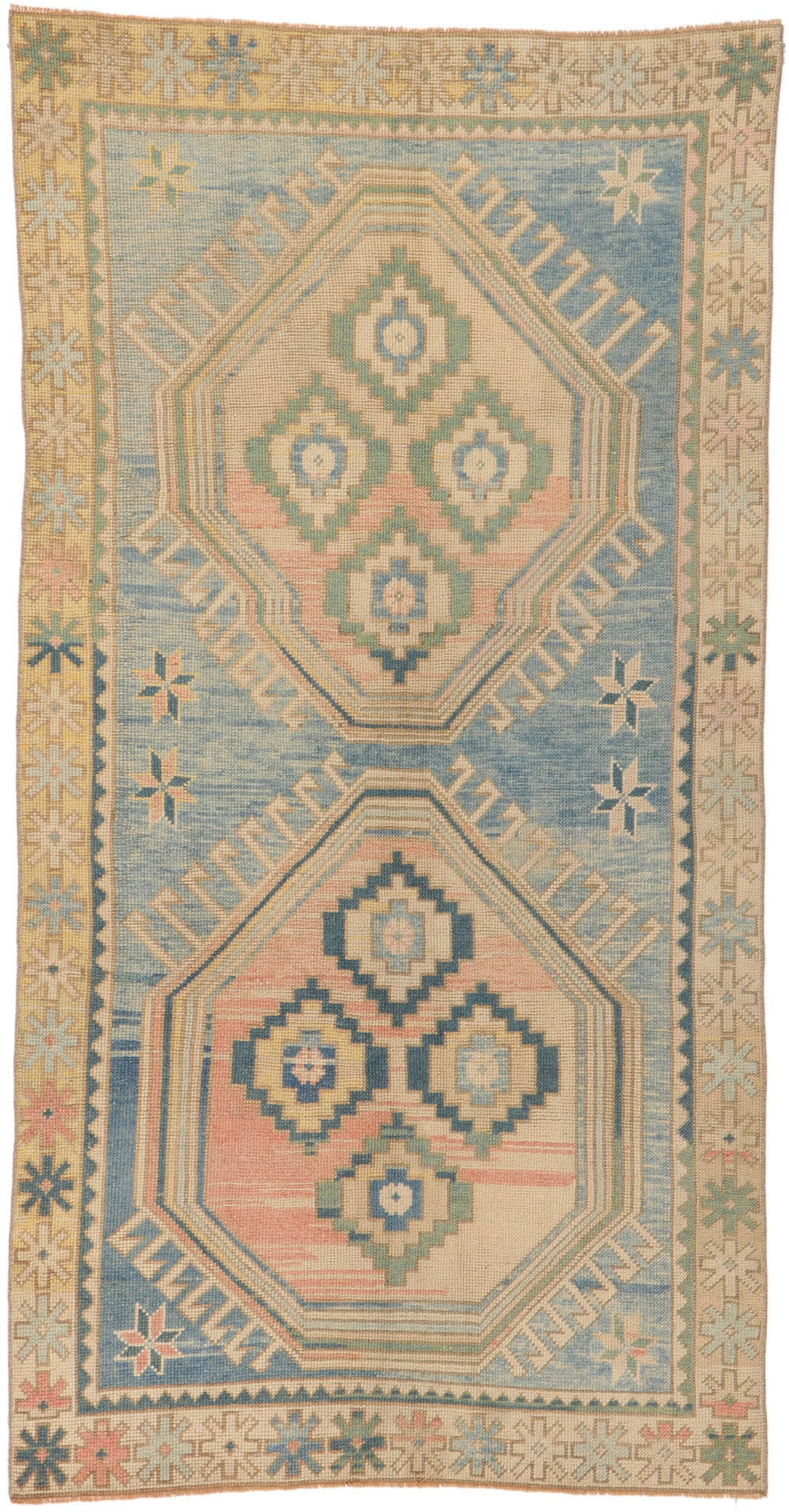 4 x 8 Vintage Turkish Oushak Rug 53703