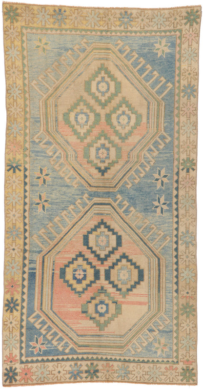 4 x 8 Vintage Turkish Oushak Rug 53703