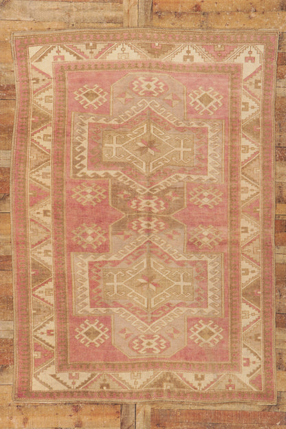 6 x 8 Vintage Pink Turkish Kars Rug 53707