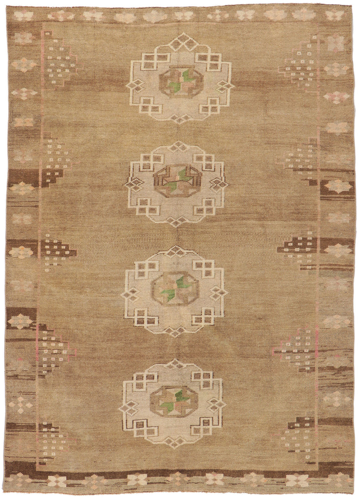 7 x 9 Vintage Turkish Kars Rug 53716