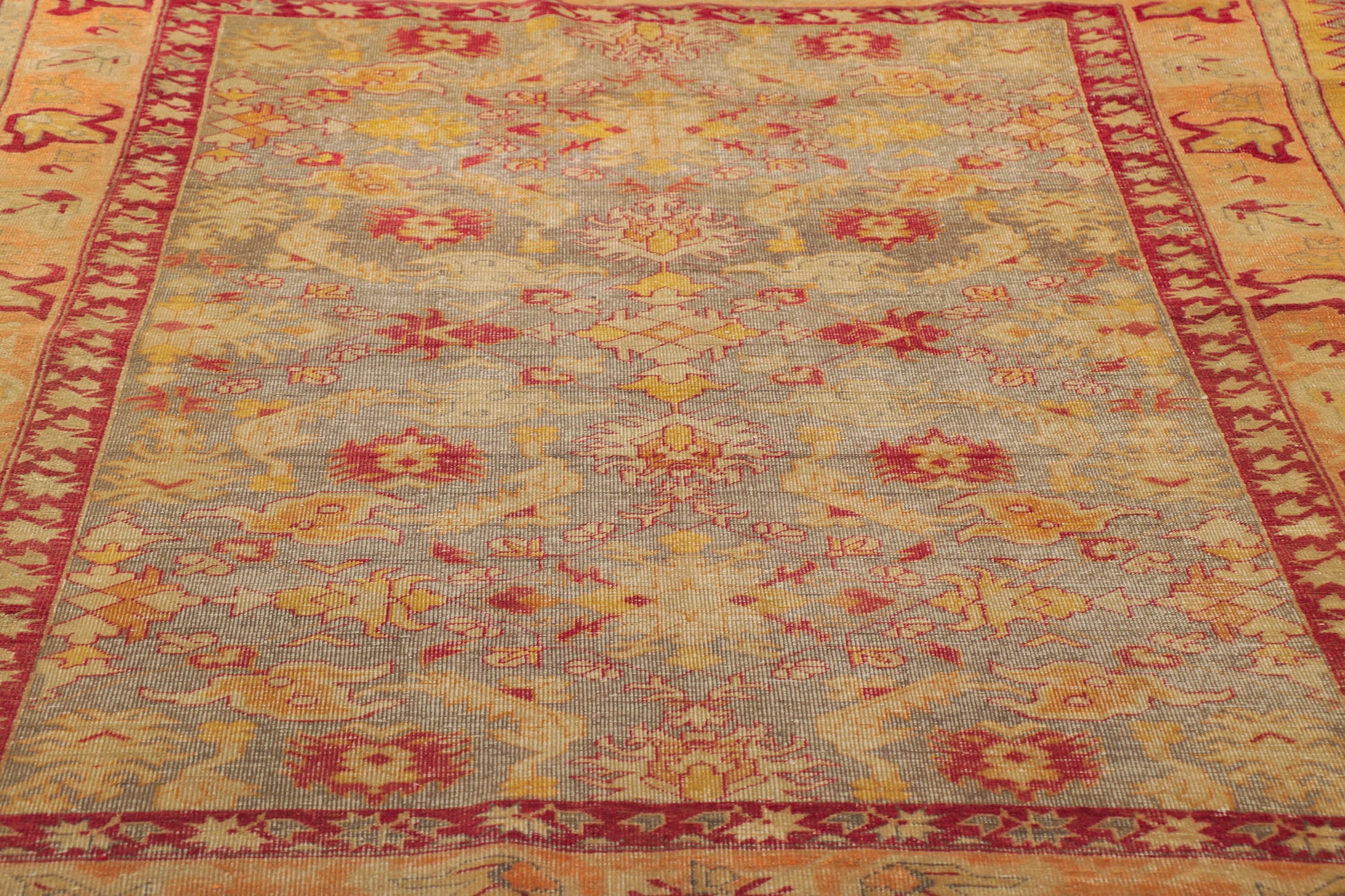 5 x 6 Vintage Turkish Oushak Rug 53722