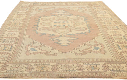 6 x 8 Vintage Pink Turkish Oushak Rug 53724