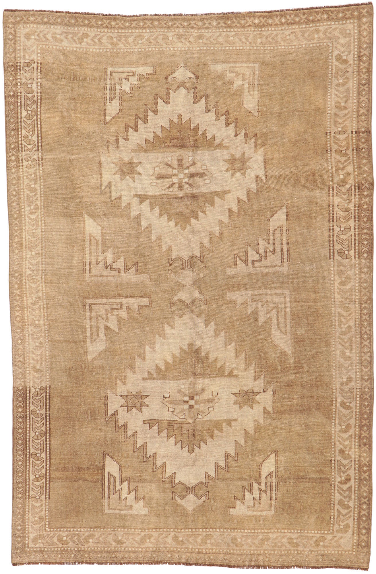 6 x 9 Vintage Turkish Oushak Rug 53725