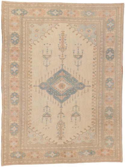 7 x 9 Vintage Turkish Oushak Rug 53728