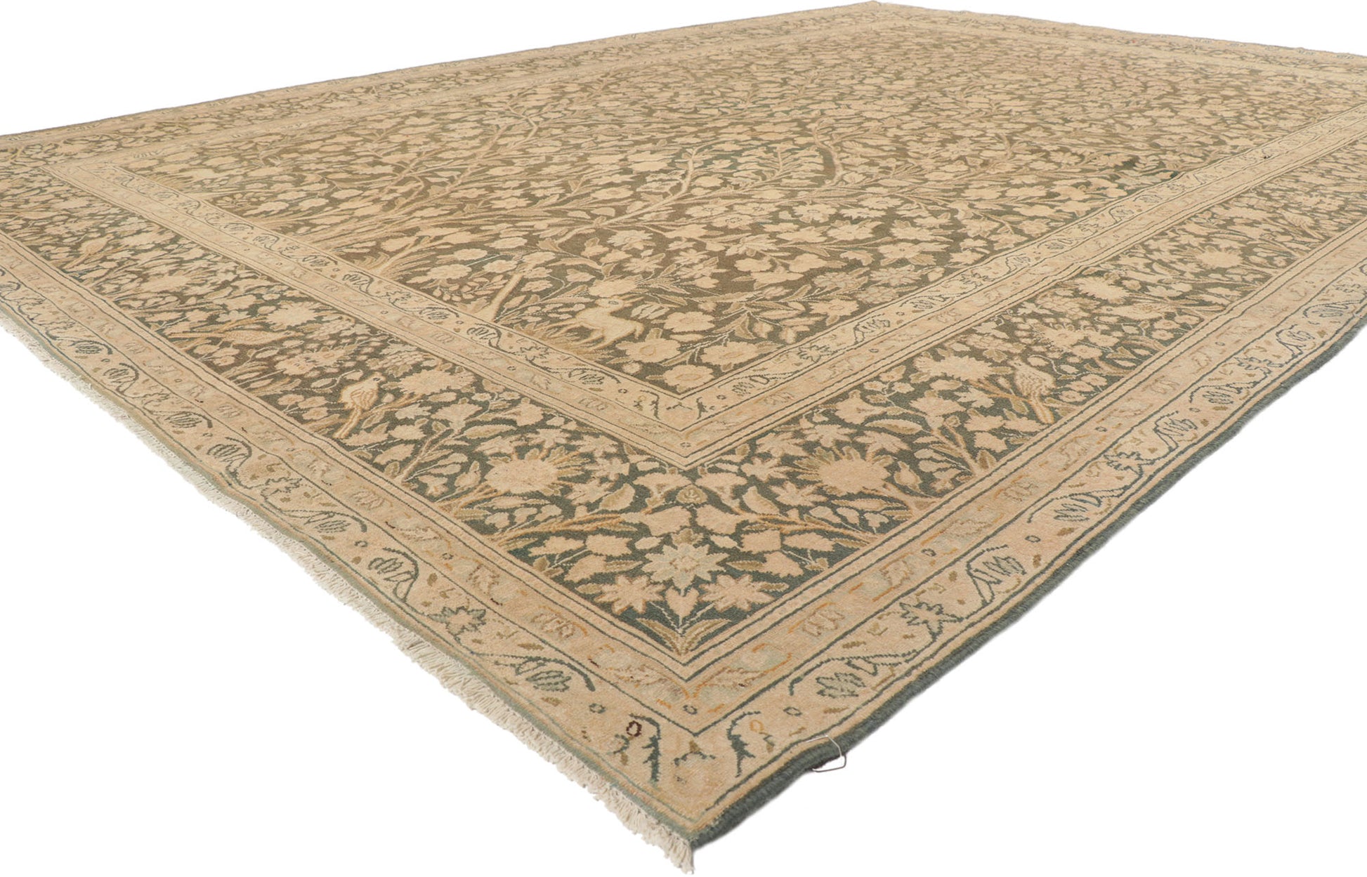 9 x 13 Vintage Persian Tabriz Rug 53731