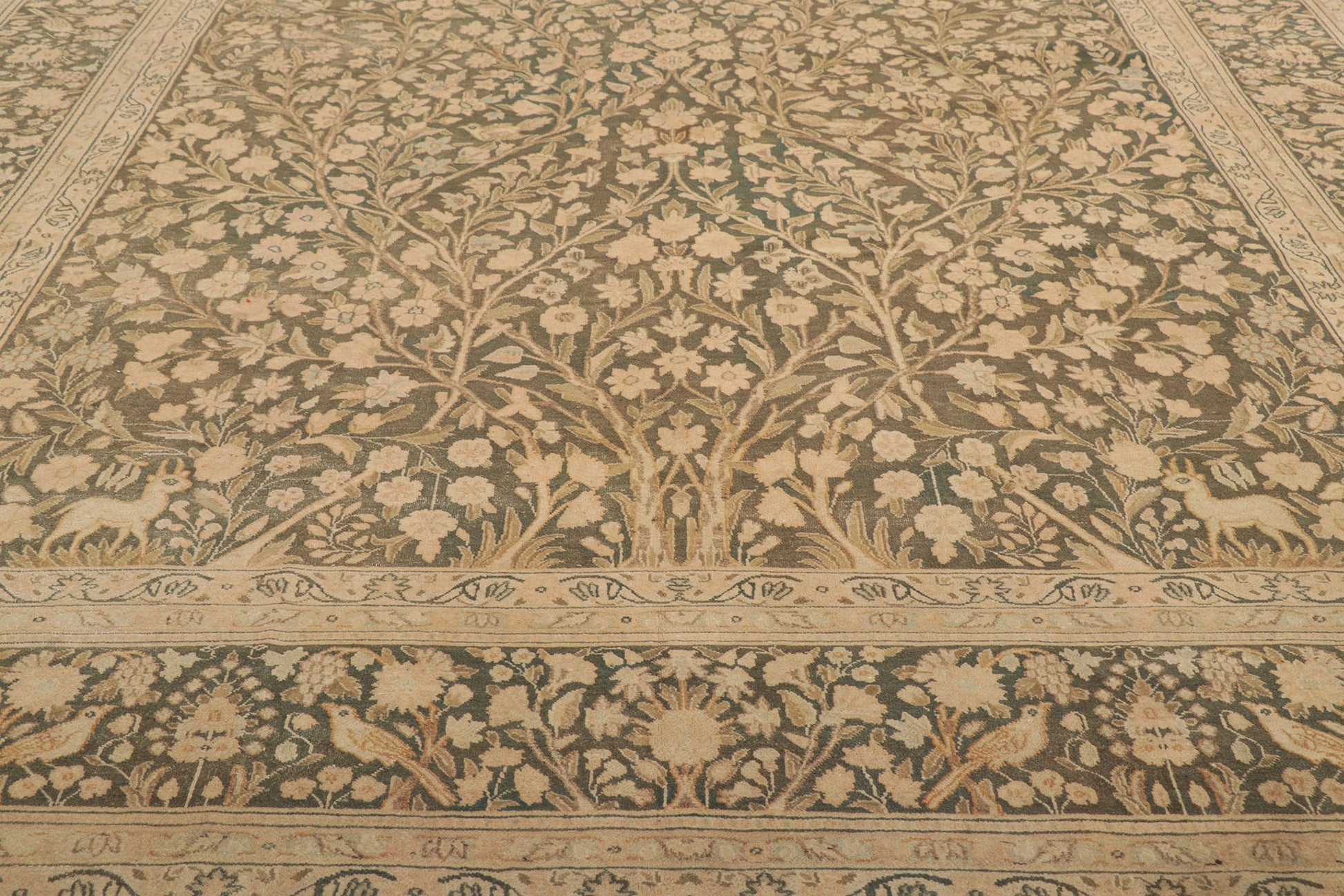 9 x 13 Vintage Persian Tabriz Rug 53731