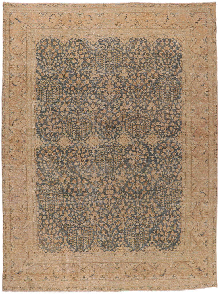 10 x 13 Vintage Persian Tabriz Rug 53735