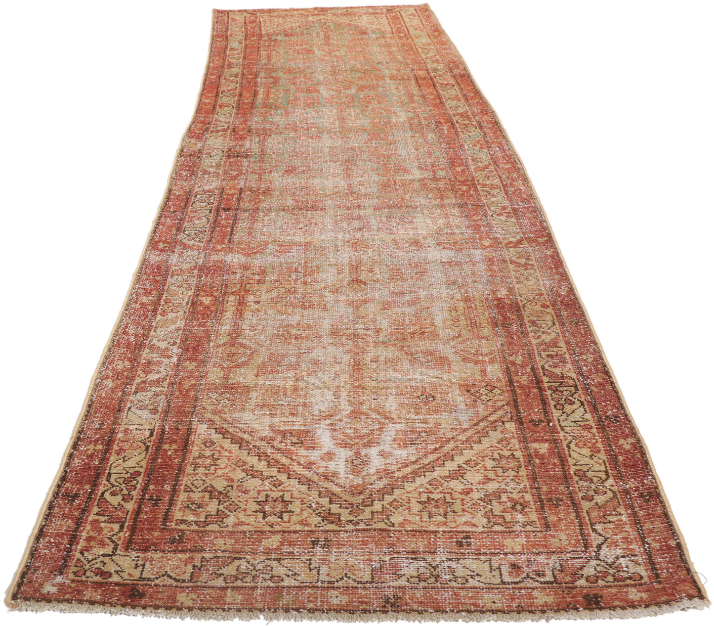 3 x 13 Antique-Worn Persian Malayer Rug 53736