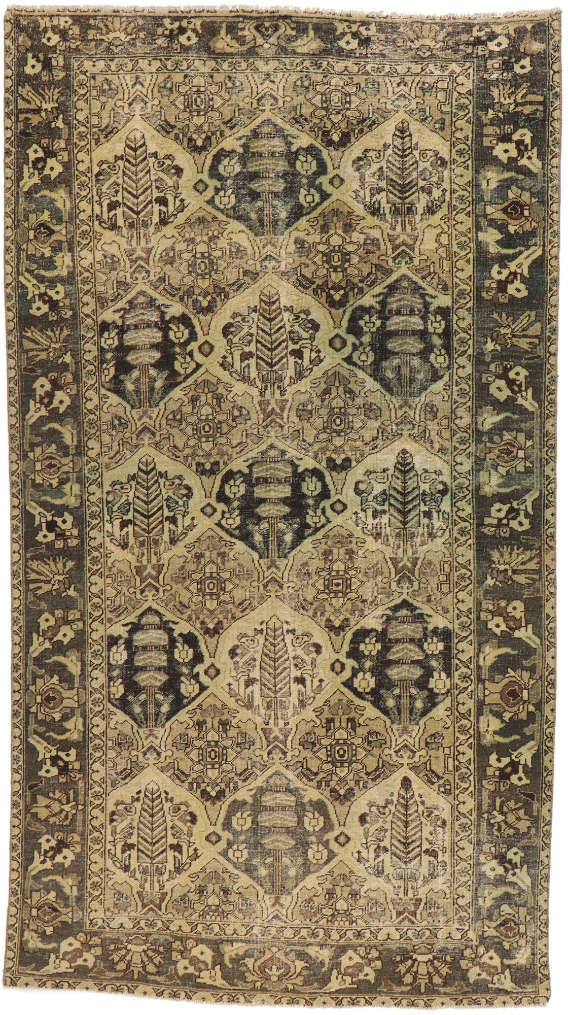 6 x 11 Vintage Persian Bakhtiari Rug 53751