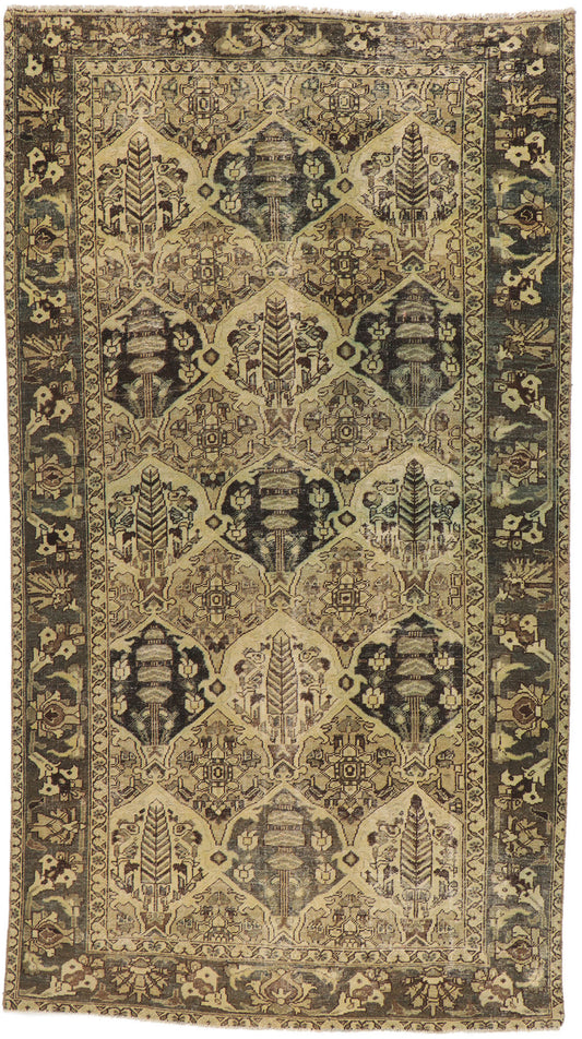 6 x 11 Vintage Persian Bakhtiari Rug 53751