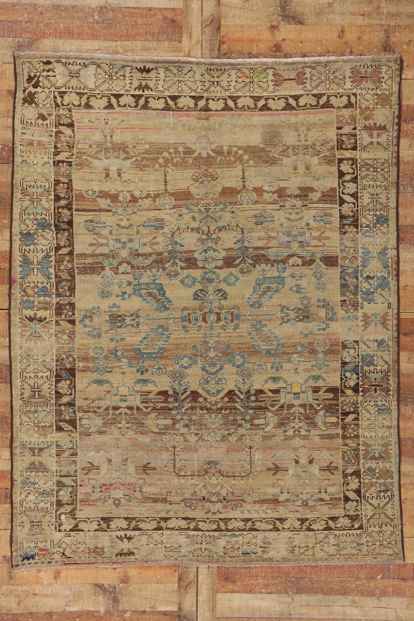7 x 8 Antique Persian Malayer Rug 53754