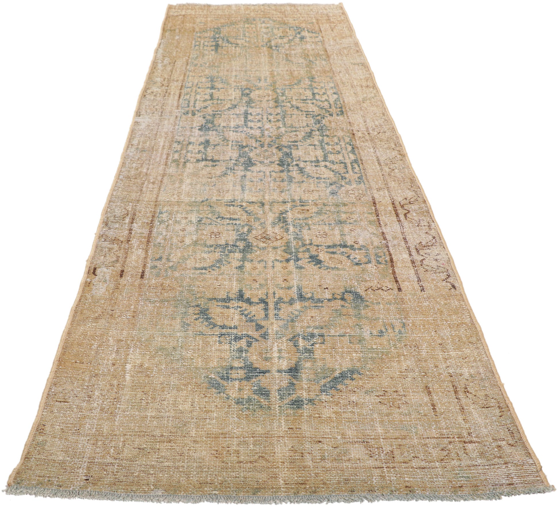 3 x 12 Distressed Antique Persian Malayer Runner 53756