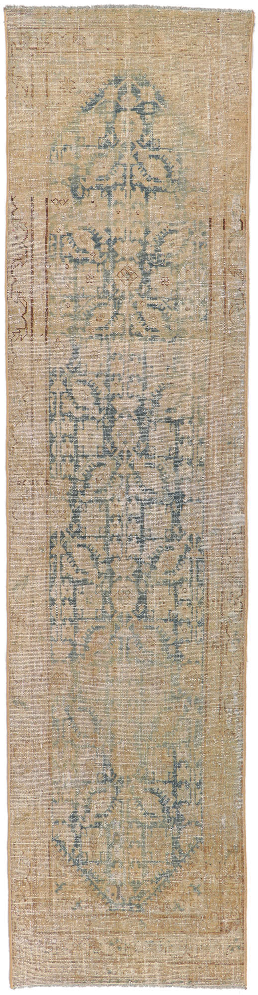 3 x 12 Distressed Antique Persian Malayer Runner 53756