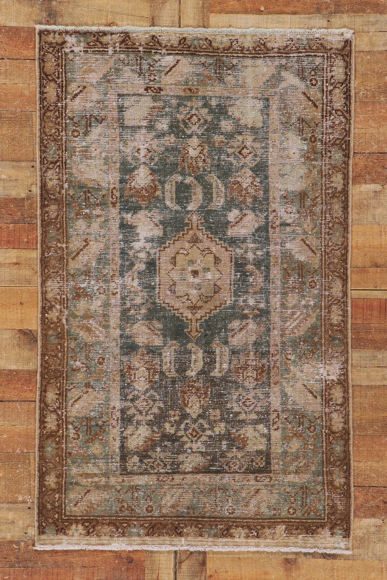 3 x 5 Distressed Antique Persian Malayer Rug 53762