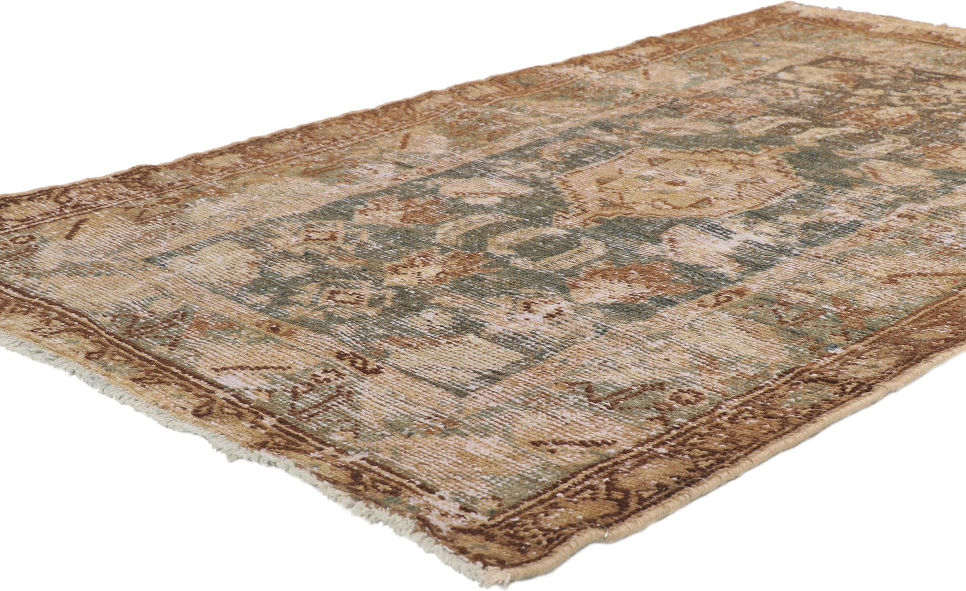 3 x 5 Distressed Antique Persian Malayer Rug 53762