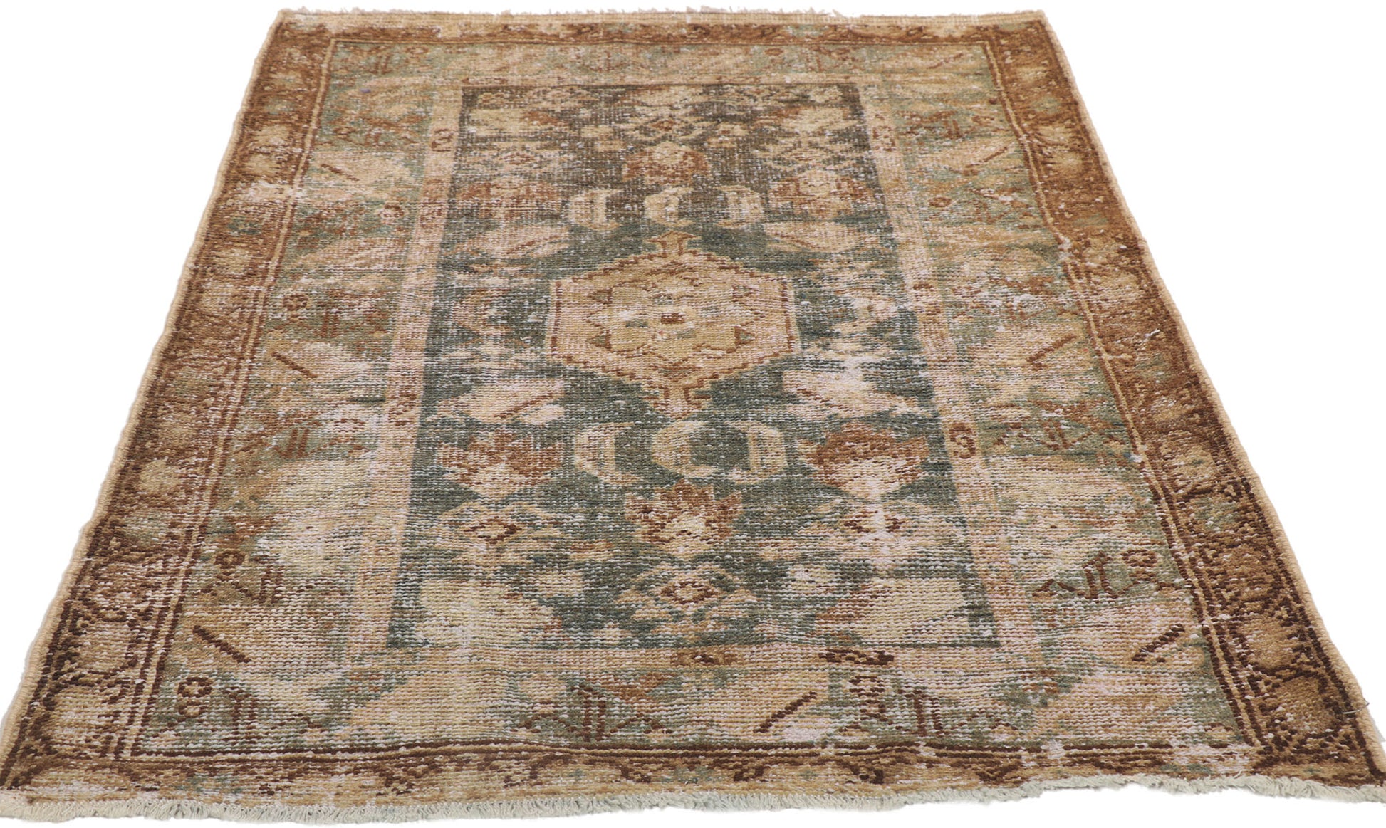 3 x 5 Distressed Antique Persian Malayer Rug 53762