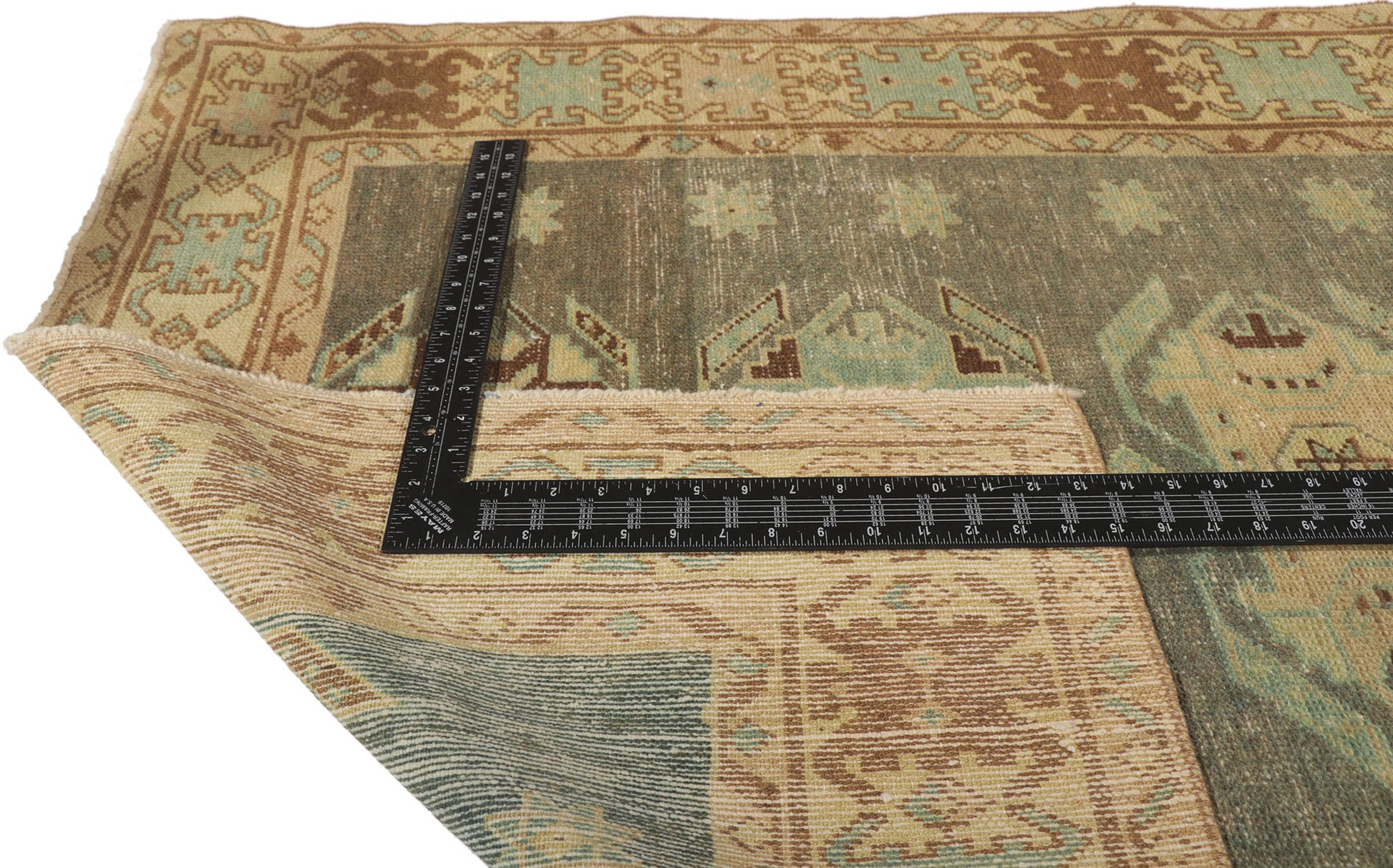 4 x 14 Distressed Antique Persian Malayer Runner 53767