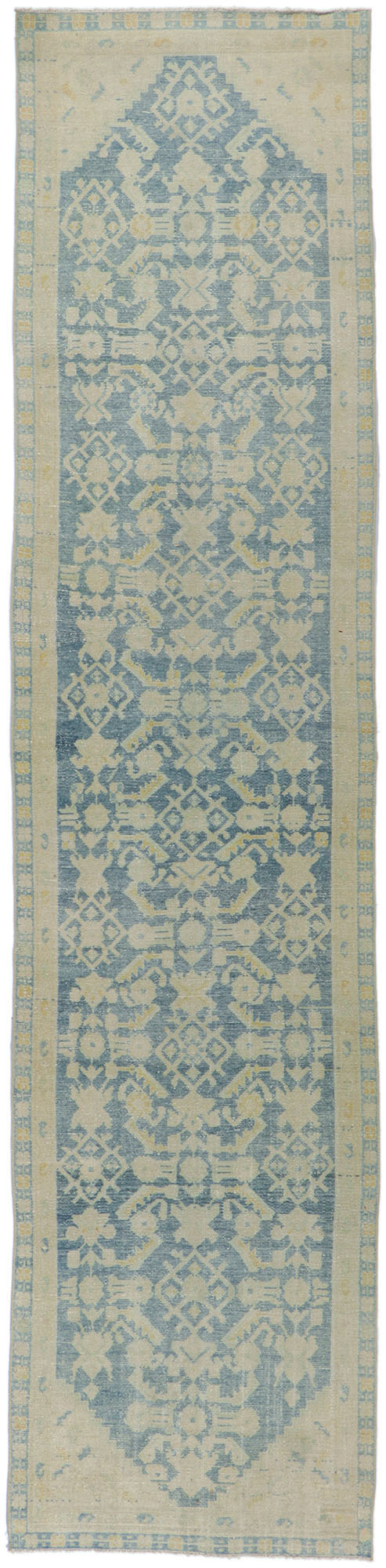 3 x 13 Distressed Antique Persian Malayer Runner 53768