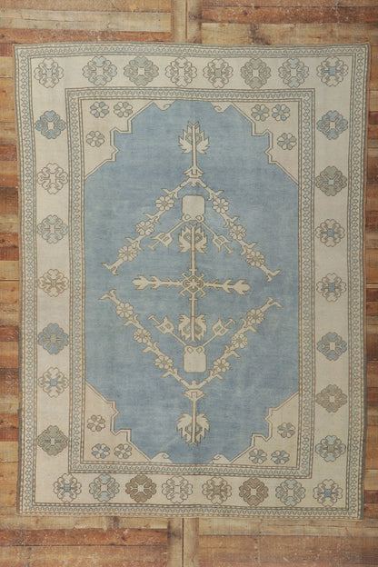 7 x 9 Vintage Turkish Oushak Rug 53772