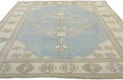 7 x 9 Vintage Turkish Oushak Rug 53772