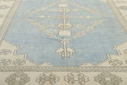 7 x 9 Vintage Turkish Oushak Rug 53772