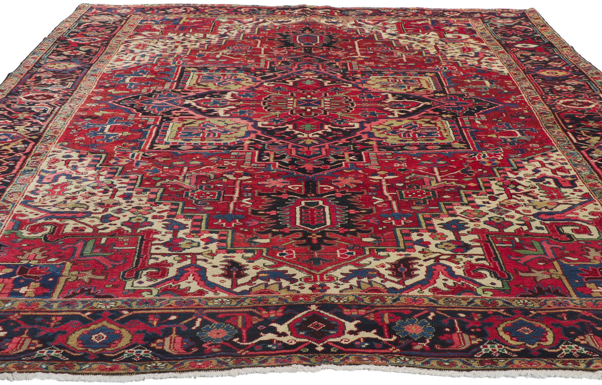8 x 11 Antique Persian Heriz Rug 53776