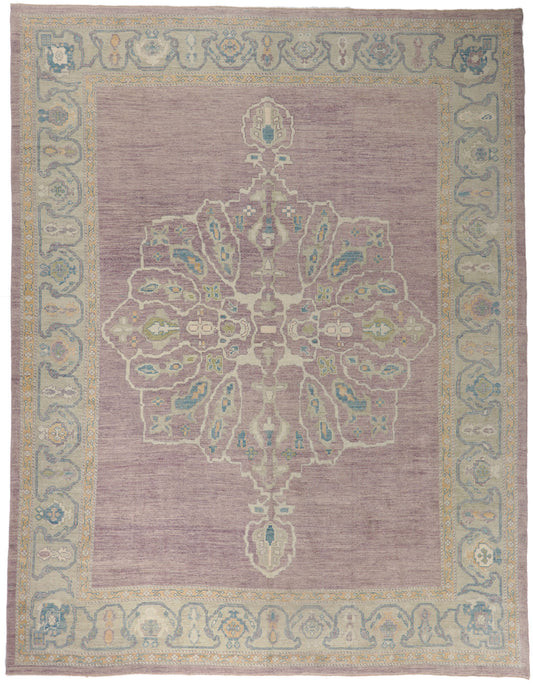 12 x 16 Purple Turkish Oushak Rug 53778