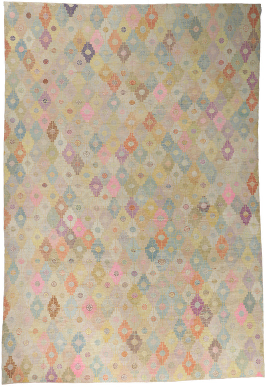 12 x 18 Colorful Turkish Oushak Rug 53779