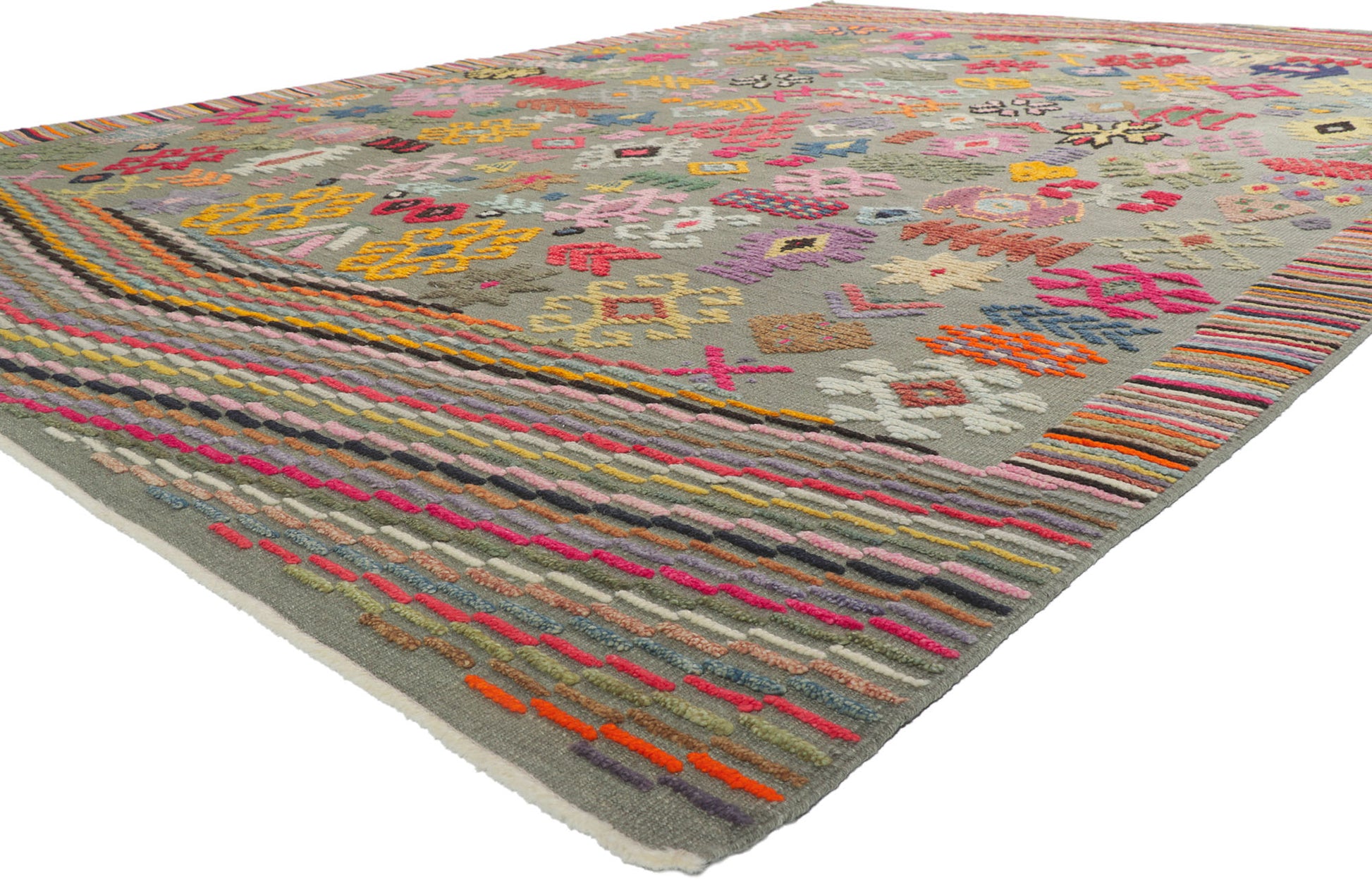 10 x 14 Modern High-Low Turkish Rug 53784
