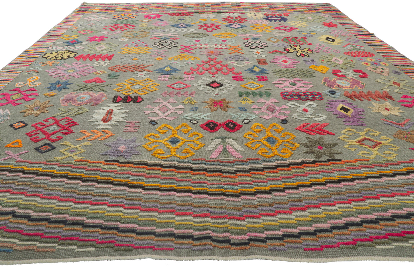 10 x 14 Modern High-Low Turkish Rug 53784