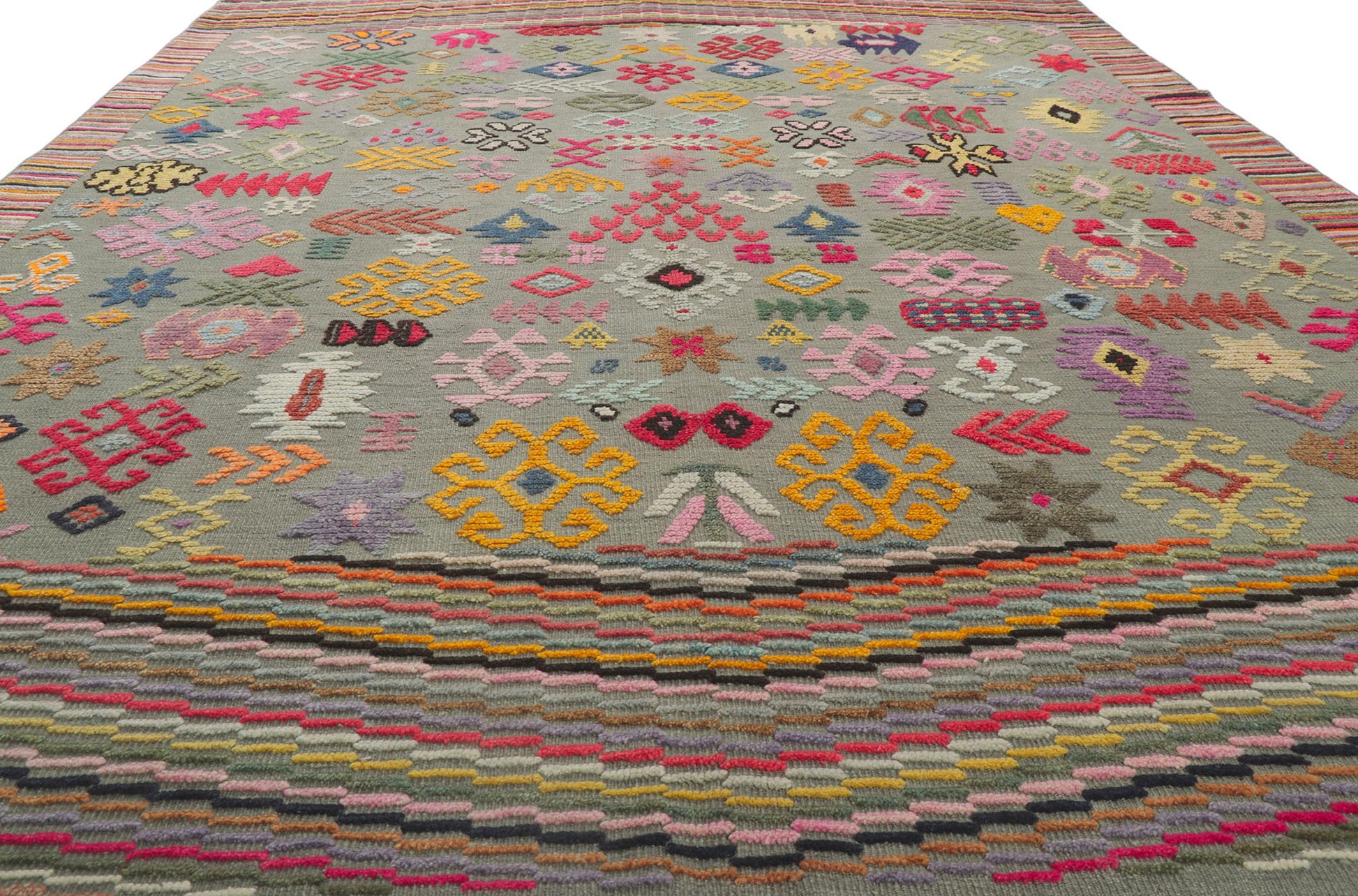 10 x 14 Modern High-Low Turkish Rug 53784