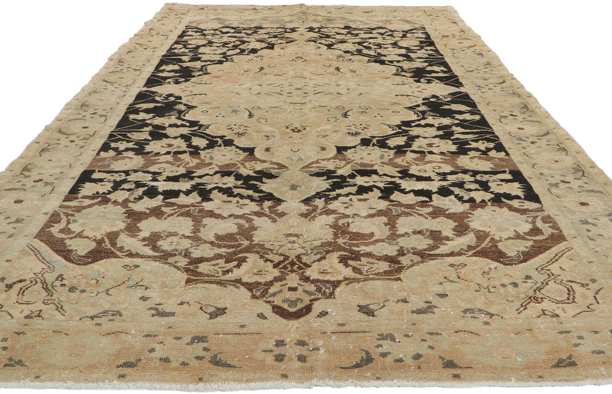 5 x 10 Antique Persian Feridan Rug 60959