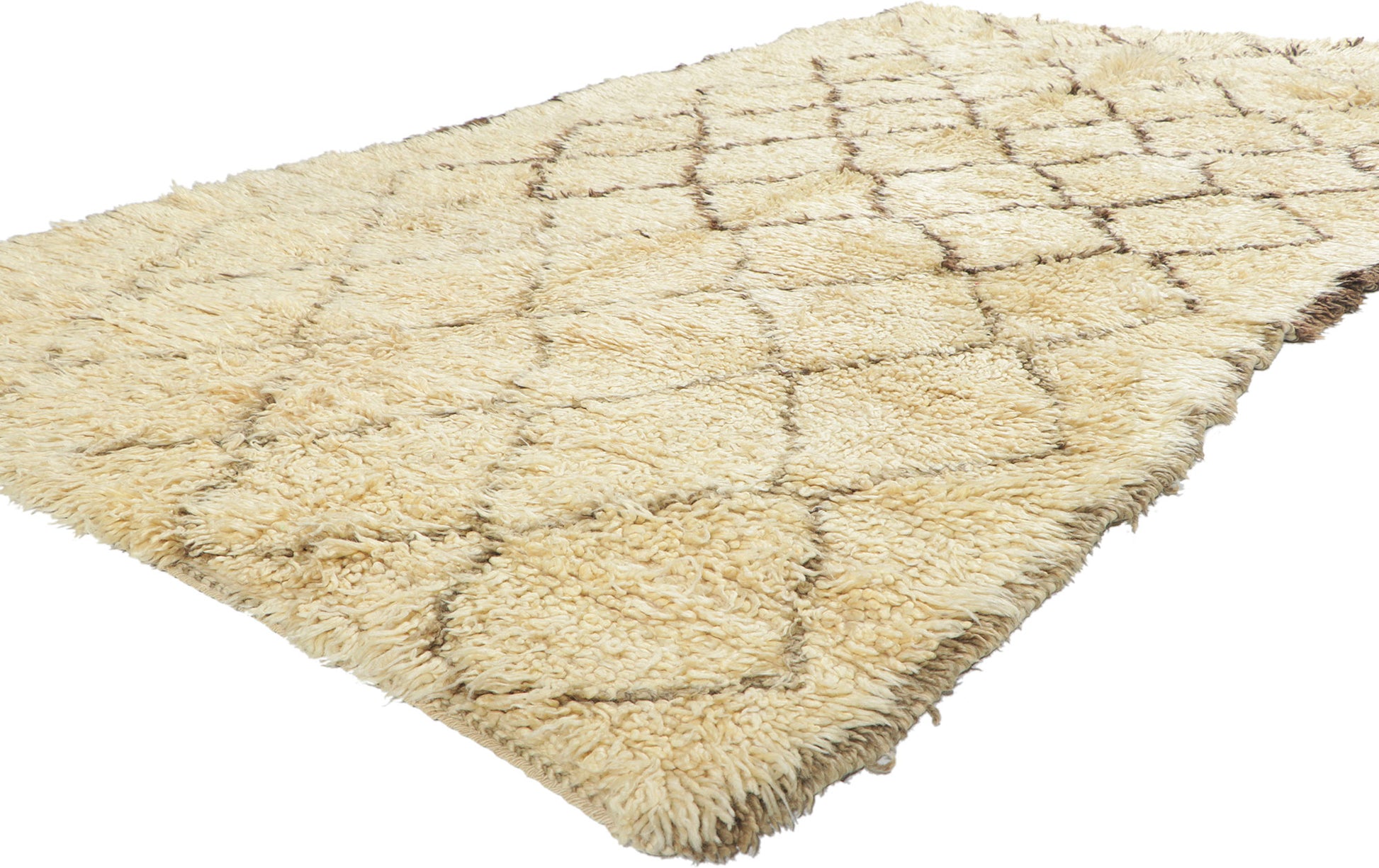 5 x 10 Vintage Moroccan Beni Ourain Rug 78383