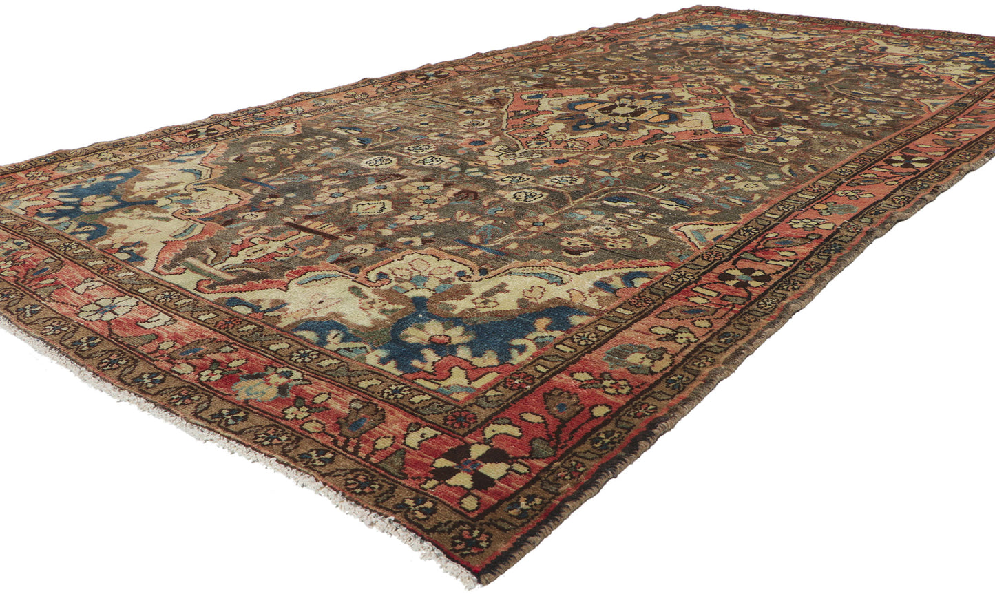 5 x 10 Vintage Persian Hamadan Rug 61106