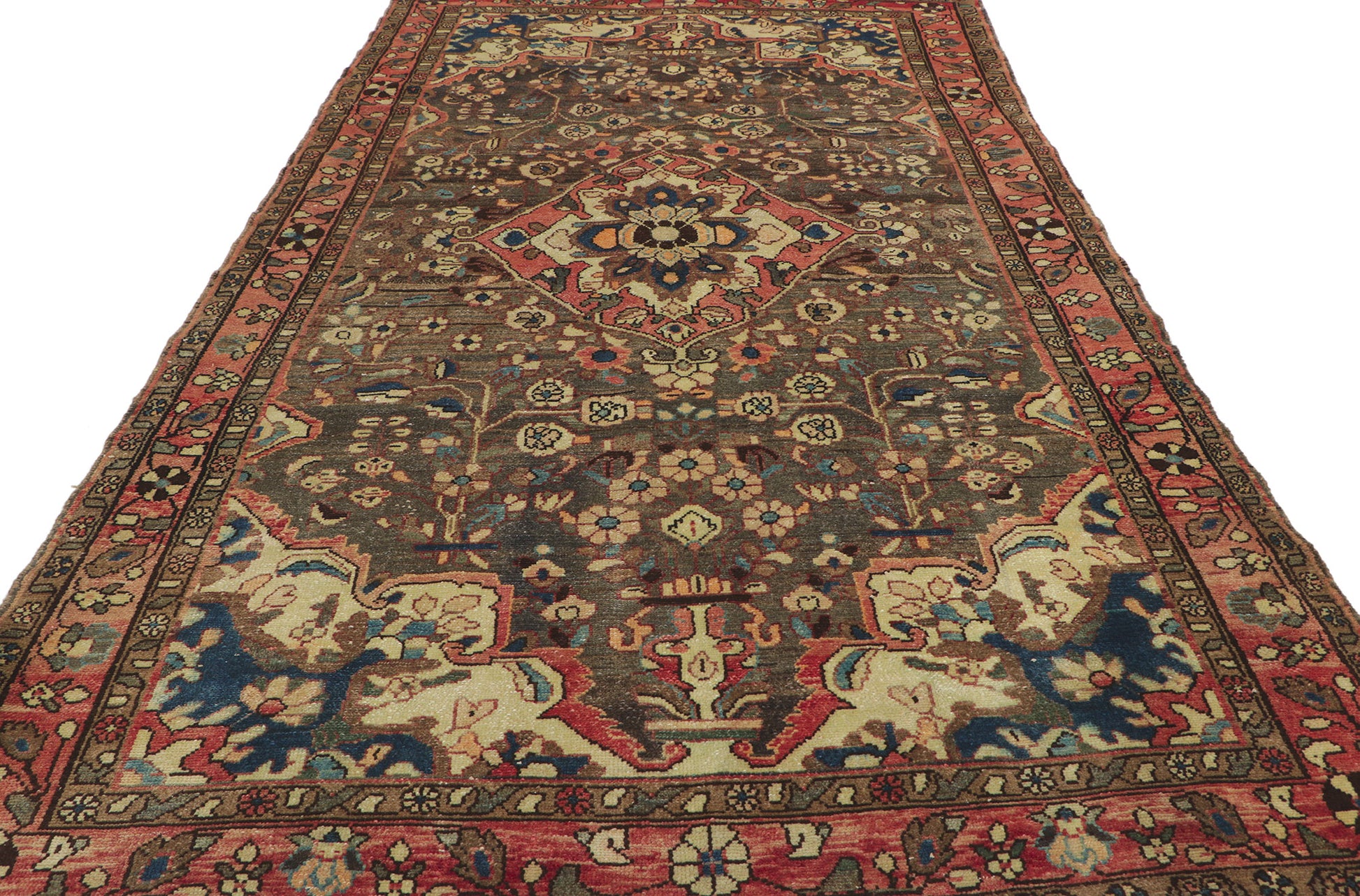 5 x 10 Vintage Persian Hamadan Rug 61106
