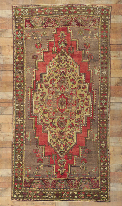 5 x 10 Vintage Turkish Oushak Rug 51359