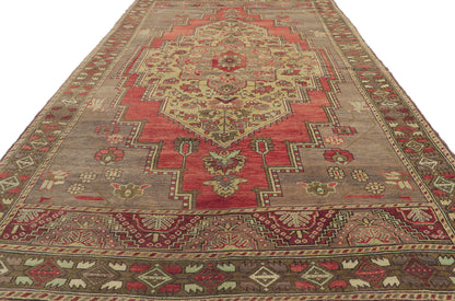 5 x 10 Vintage Turkish Oushak Rug 51359