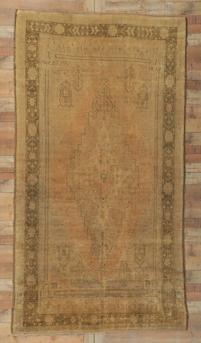 5 x 10 Vintage Turkish Oushak Rug 74091